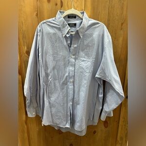 Men's Blue casual, dressy, long sleeve button up dress shirt Shirt 18/34 L/XL